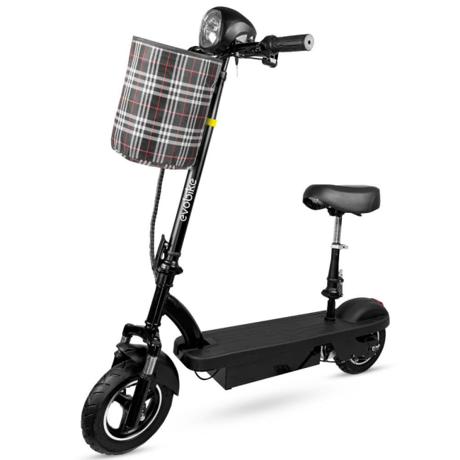 НОВИНКА 2025 РОКУ! Електросамокат EVOBIKE Reno S10 з сидінням і кошиком