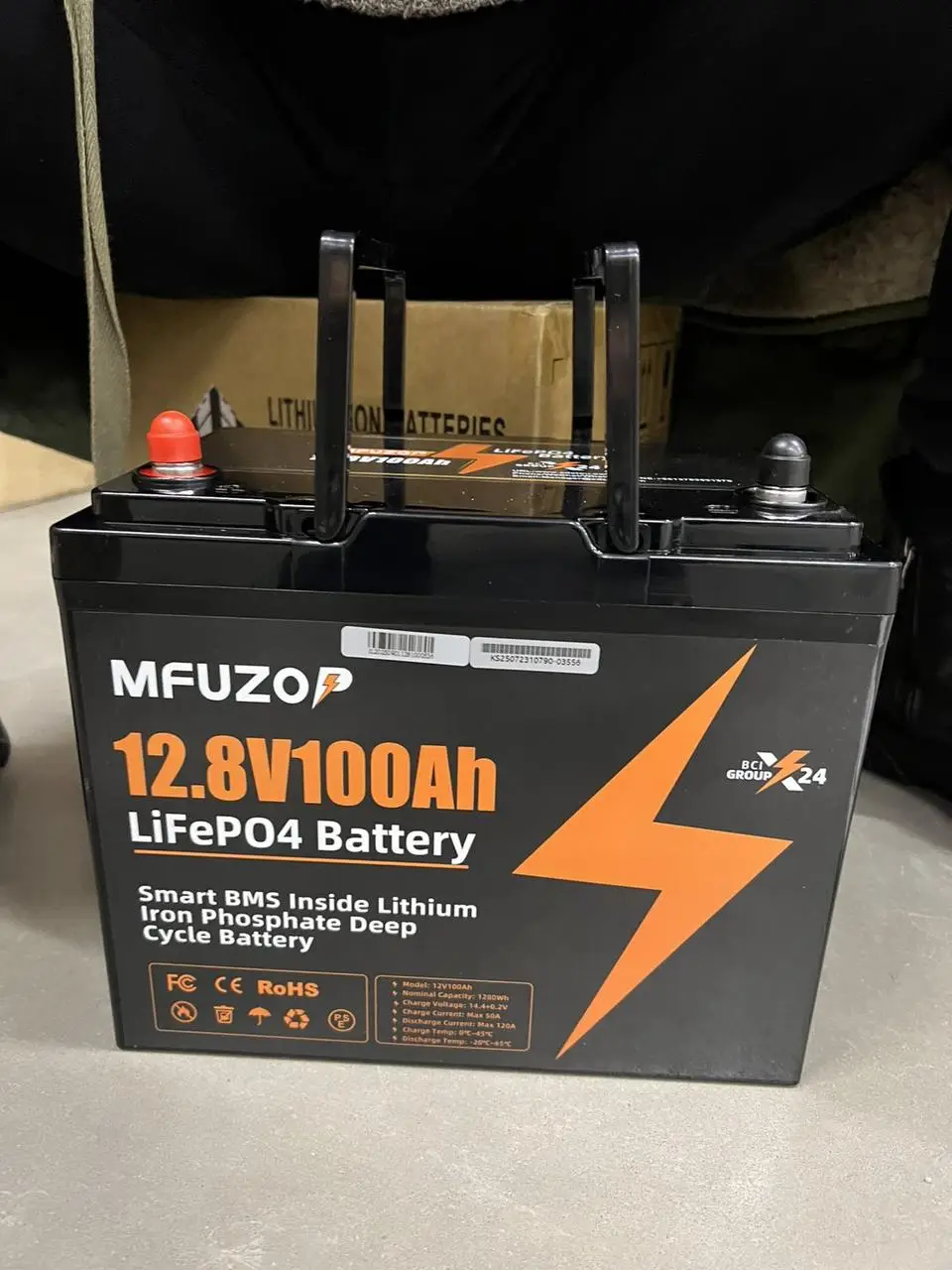 3.2 кВт + 2.56 кВт, Гібридний інвертор Anern, 24 В і Акумулятор MFUZOP 12 В 100 А — 2 шт., з BMS, комплект резервного живлення - Зображення 2