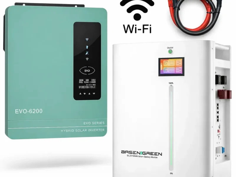 6.2 кВт + 5.12 кВт·год: гібридний інвертор Anern + акумулятор BasenGreen 100 А. LiFePO4 резервне живлення для дому та офісу