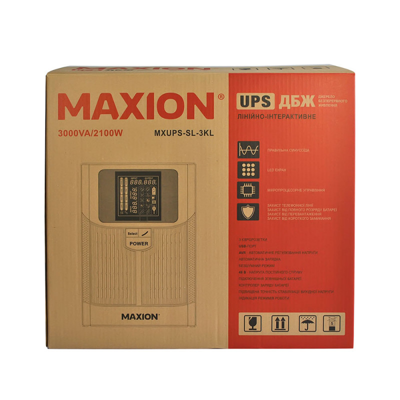 ДБЖ MAXION лінійно-інтерактивний 3000ВА/2100Вт/48В з чистою синусоїдою - Зображення 3