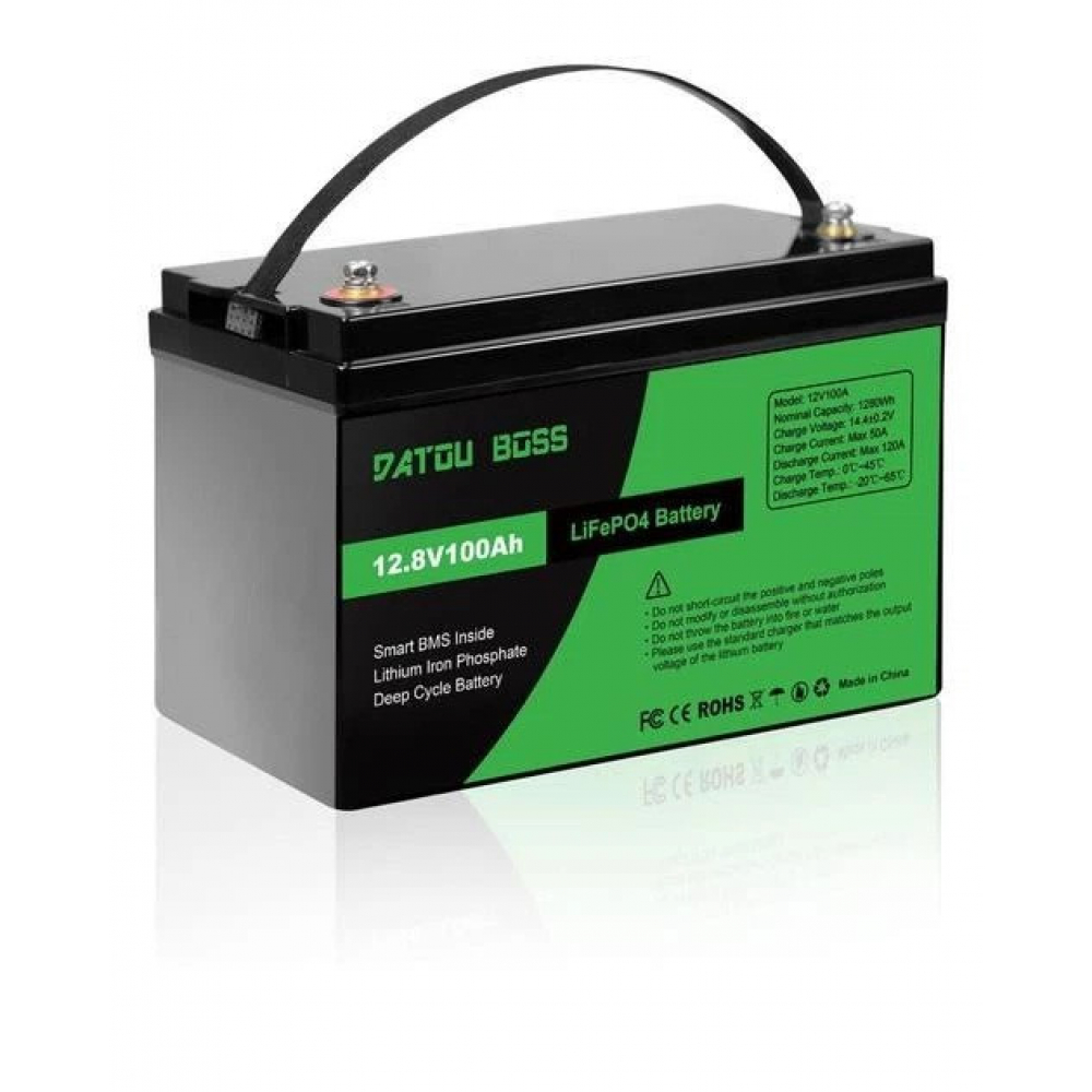 LiFePO4 12V 100Ah Акумулятор Datouboss, BMS, 1280Wh