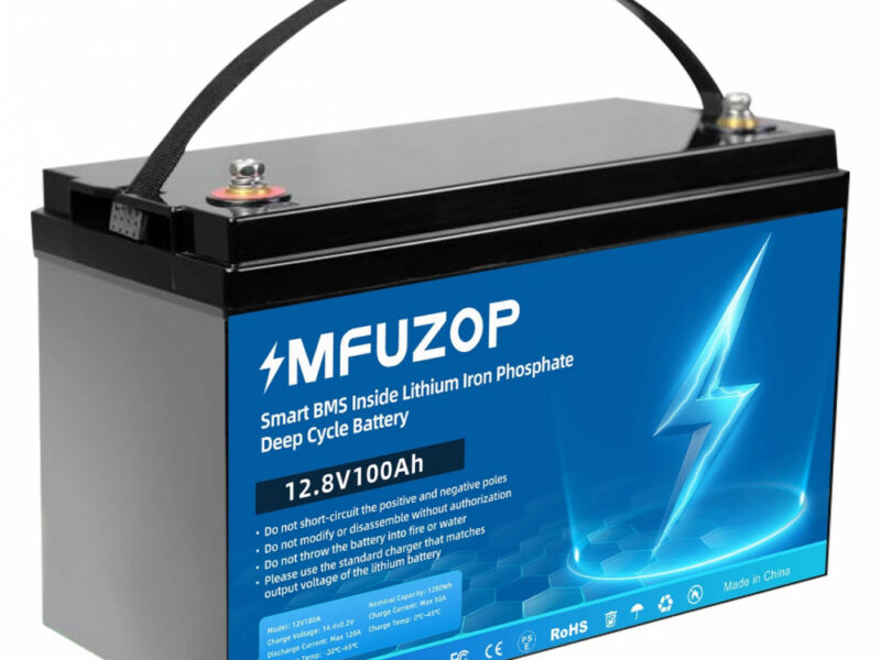 LiFePO4 12V 100Ah Акумулятор MFUZOP 1280Wh, 100A, BMS