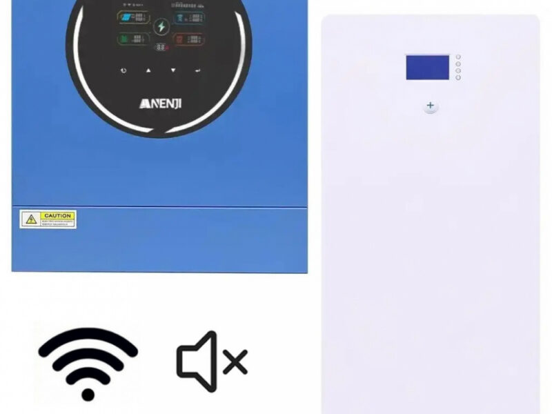 5 кВт + 5.12 кВт*г Комплект інвертор Anenji з WiFi + настінний акумулятор Daxtromn 48V/100Ah LiFePO4 для резервного живлення