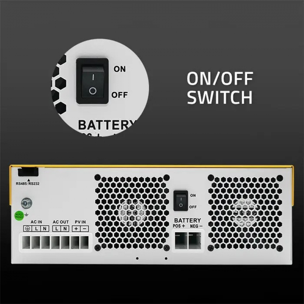 5 кВт + 2,56 кВт Комплект резервного живлення: інвертор Anenji з WiFi-модулем + акумулятор Datouboss LiFePO4 48V 50Ah - Зображення 4