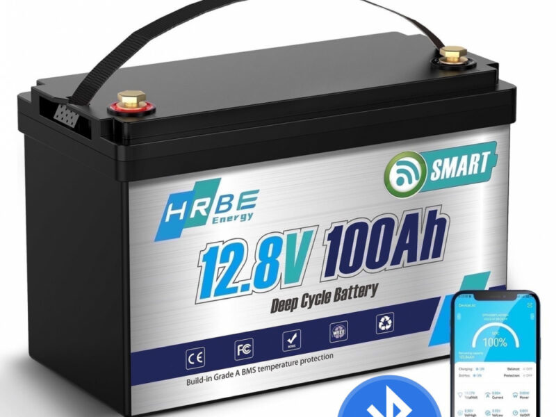 LiFePO4 12V/100Ah Акумулятор HRBEnergy з Bluetooth для систем резервного живлення
