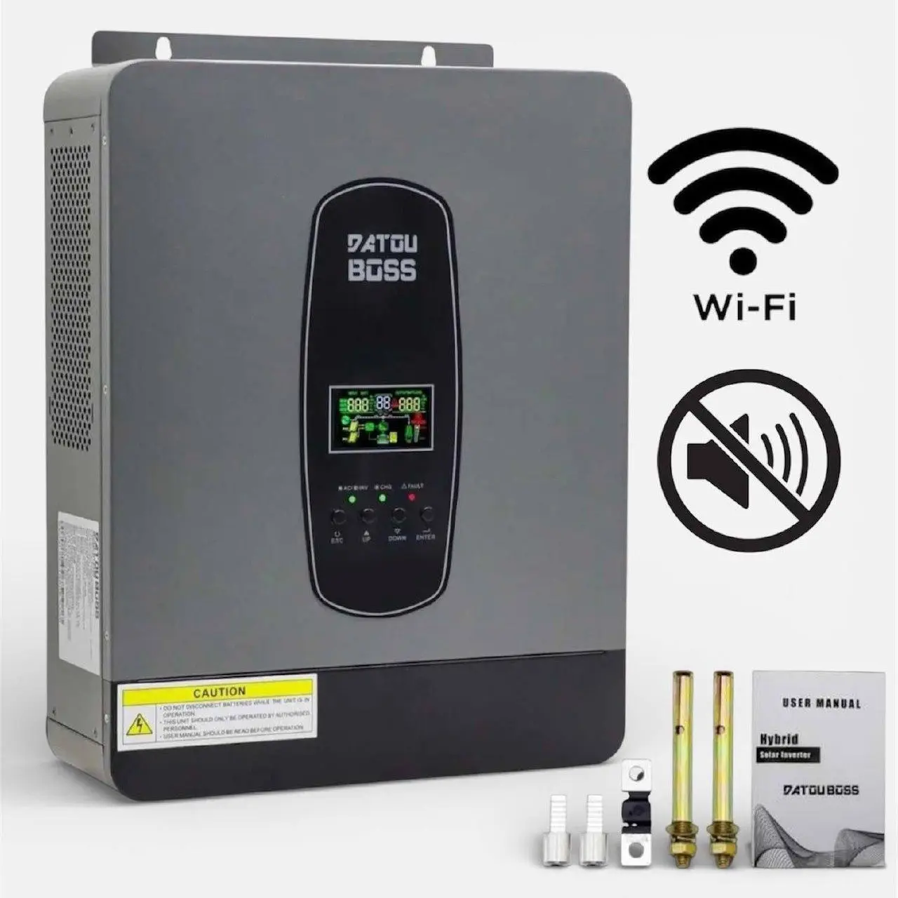 Комплект 3.0 кВт Гібридний інвертор DATOU BOSS + 1,2 кВт·год, HRBEENERGY, 24В., 50А., LiFePO4, BMS, резервне живлення - Зображення 5